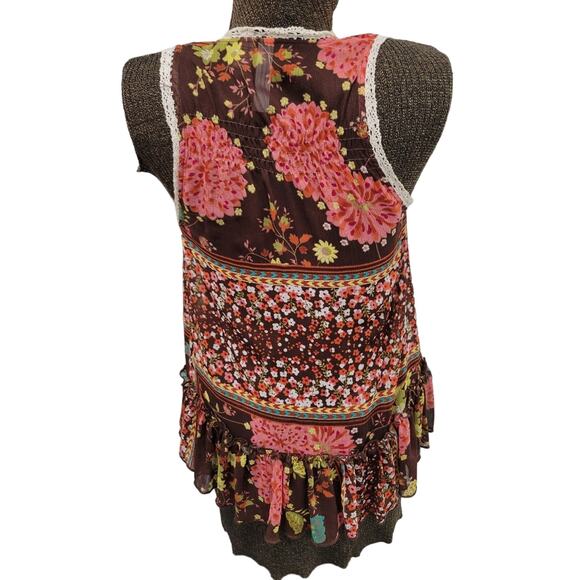Eyeshadow Boho Flowy Hippie Festival Vest Size Small - Picture 2 of 10